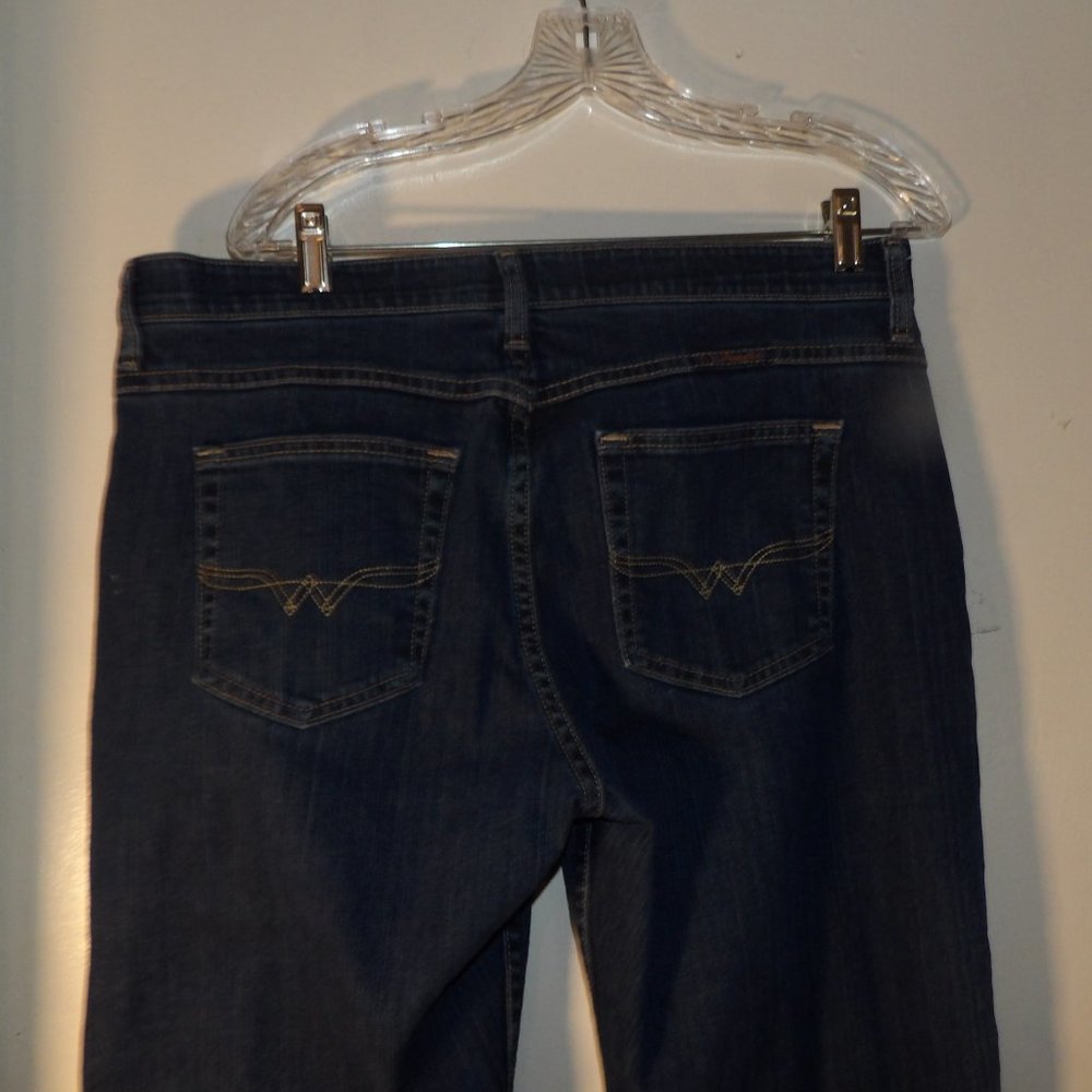 Wrangler Q Baby Comfort Waist Mid Rise Boot Cut Jeans Sz 13/14 X 36" L